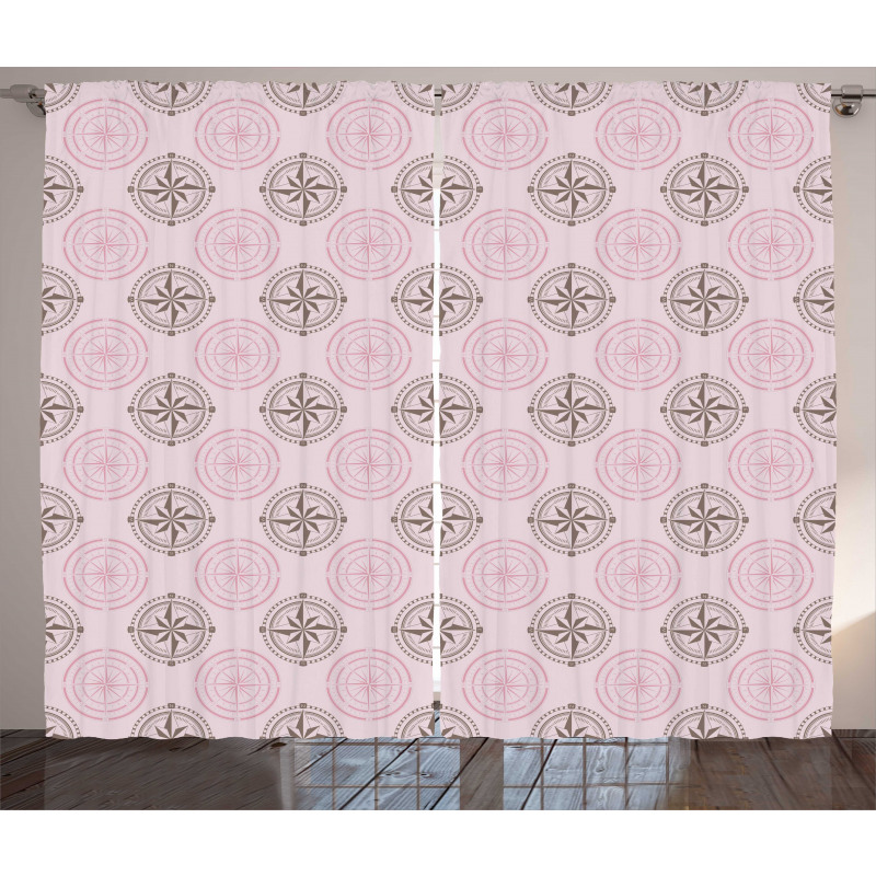 Windroses Pattern Curtain