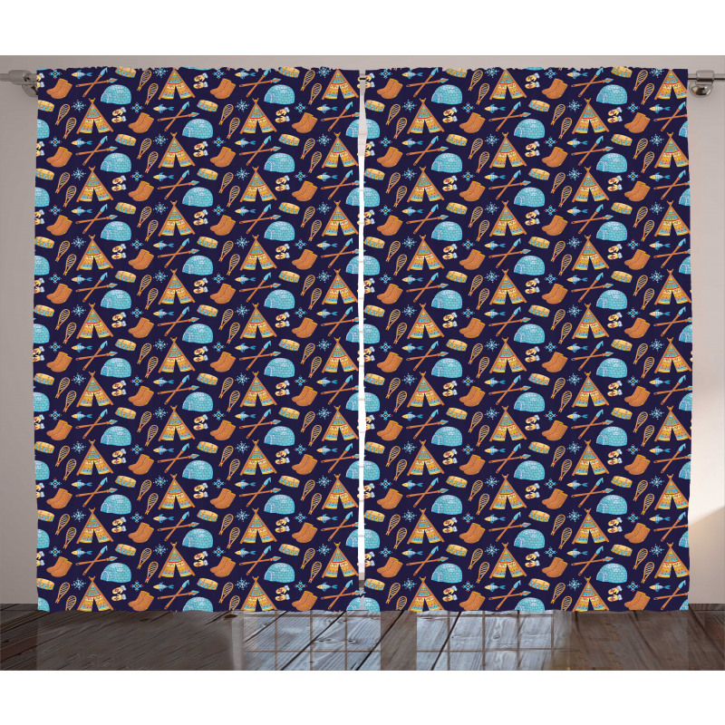 Eskimo Elements Symbolic Curtain