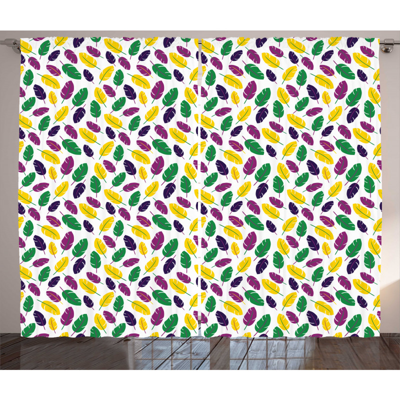 Symbolic Mardi Gras Design Curtain