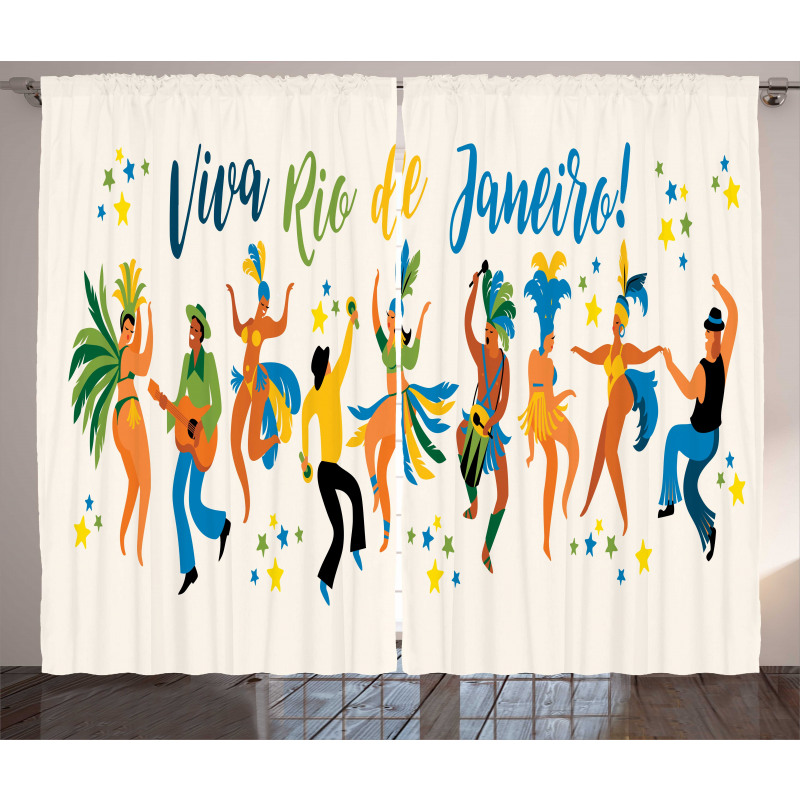 Viva Rio De Janeiro Words Curtain