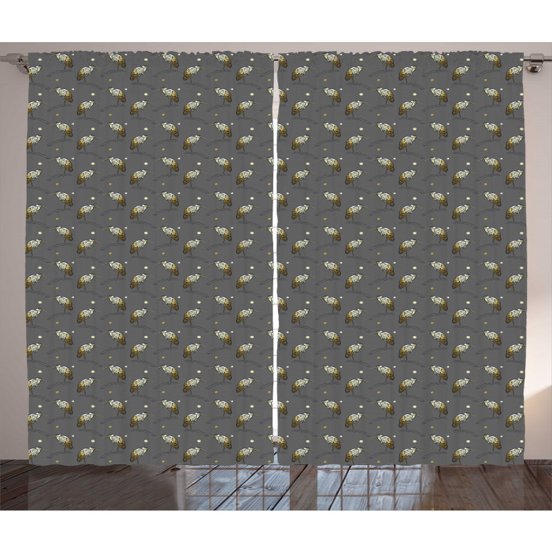 Herons with Dots Curtain