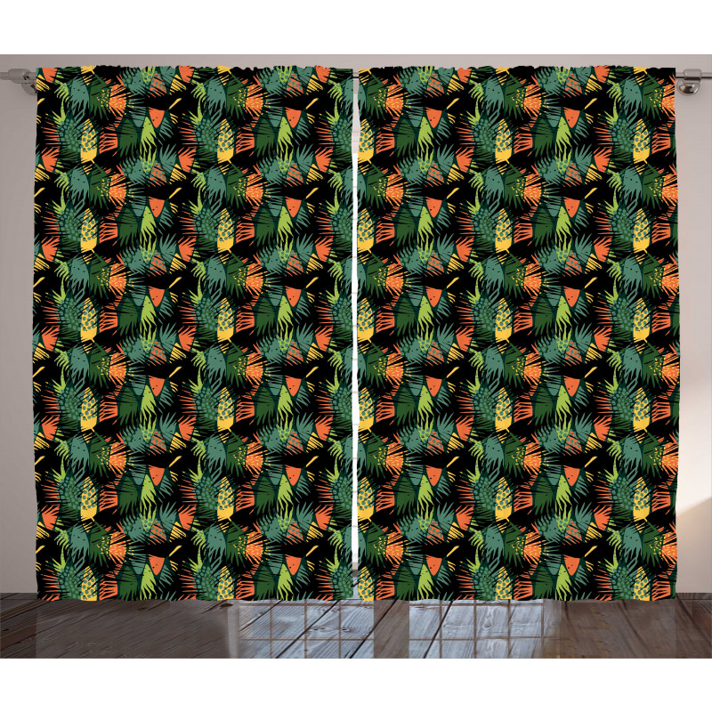 Tropical Hawaiian Jungle Curtain