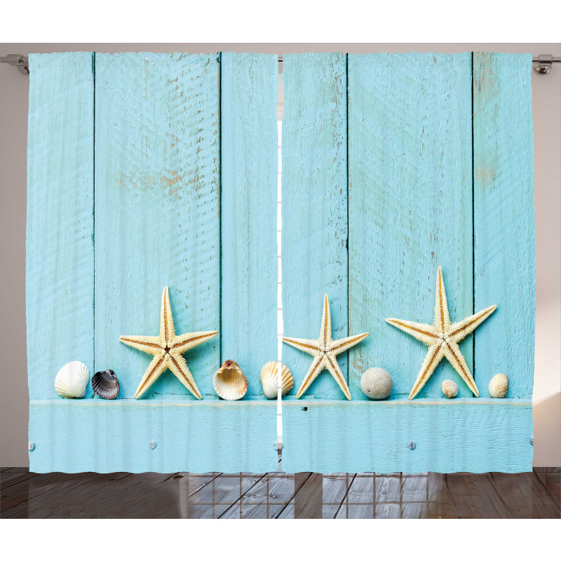 Nautical Stars Shell Curtain