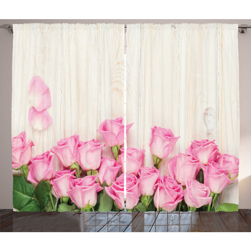 Blooming Rose Bouquet Curtain