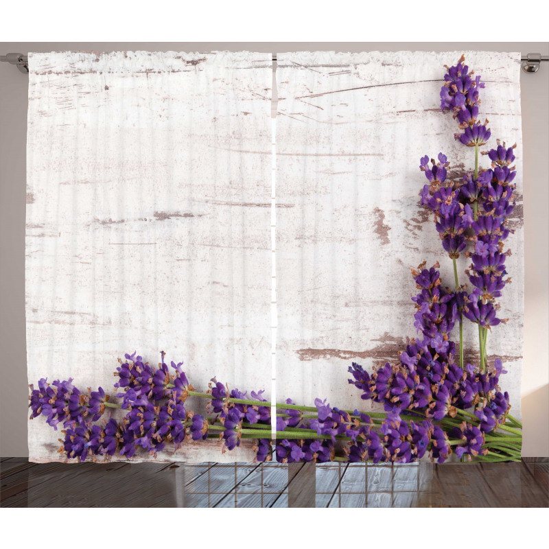 Lavender Flower Table Curtain