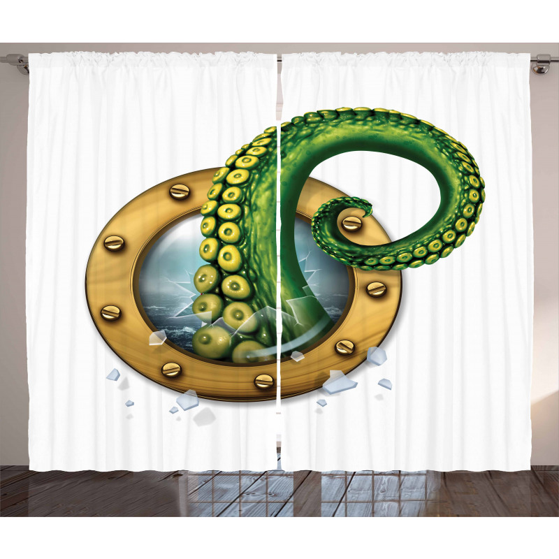 Ship Porthole Tentacles Curtain