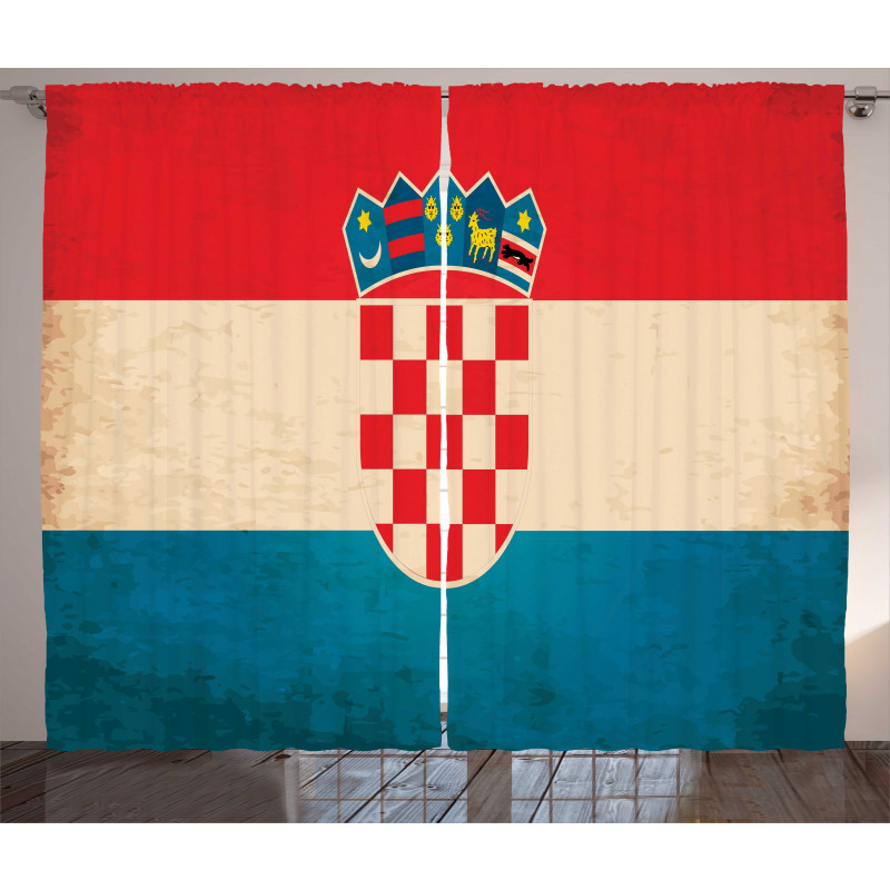 European Country Flag Art Curtain