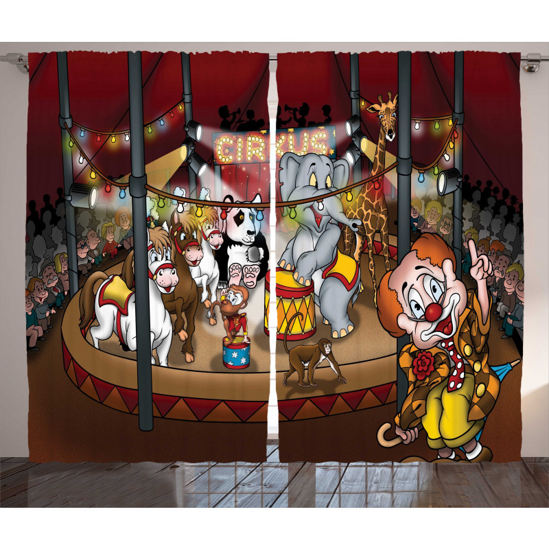 Circus Show Horses Curtain