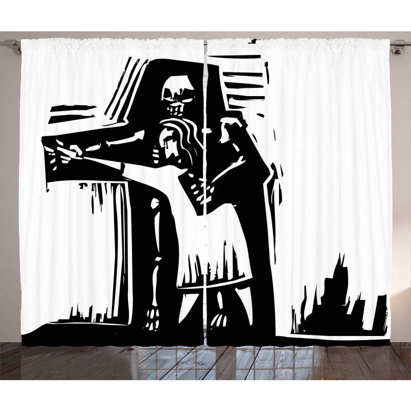 Dancing with Death Shadow Curtain