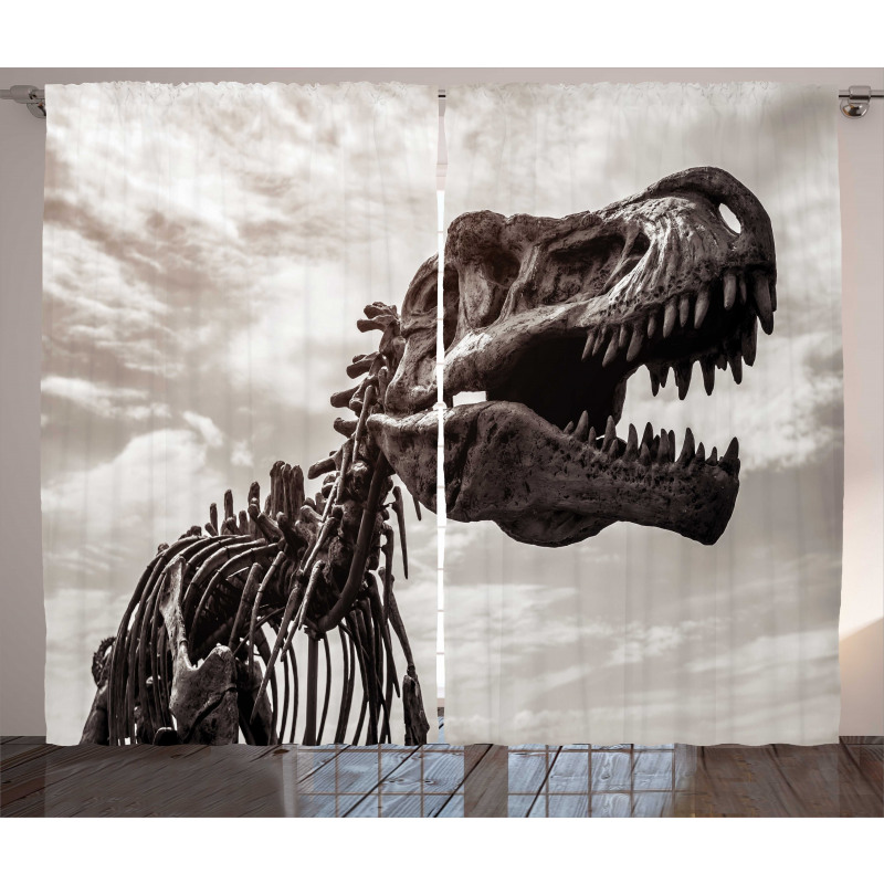 T Rex Dinosaur Remains Curtain