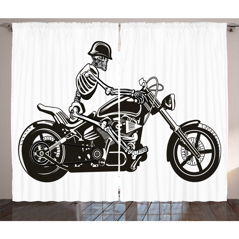 Crazy Halloween Motorbike Curtain