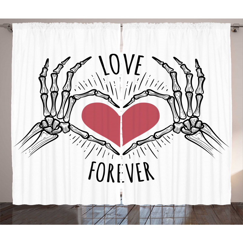 Scary Hands Love Forever Curtain