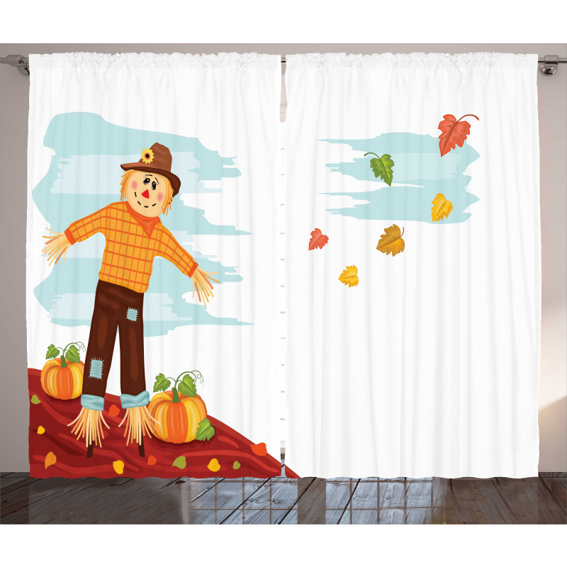 Scarecrow and Fruits Curtain