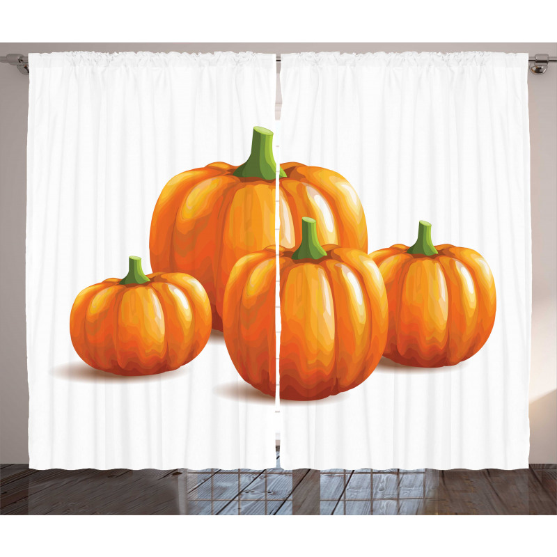 Fall Season Fruits Curtain