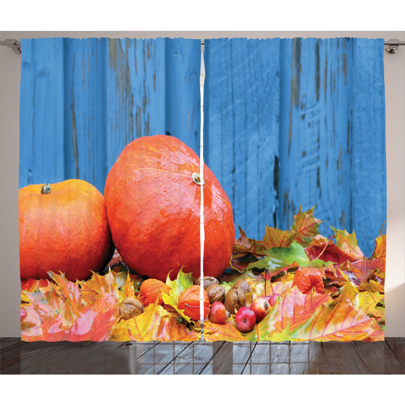 Fruit and Fall Leaf Curtain