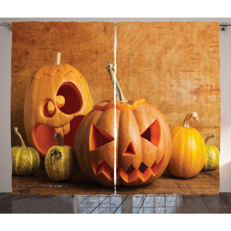 Jack O Lantern Carve Curtain