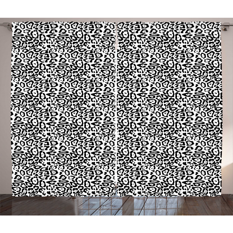 Monochrome Tiger Skin Curtain