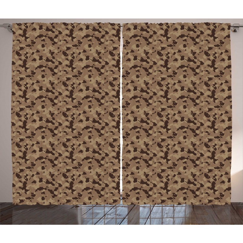 Earth Tones Camo Pattern Curtain