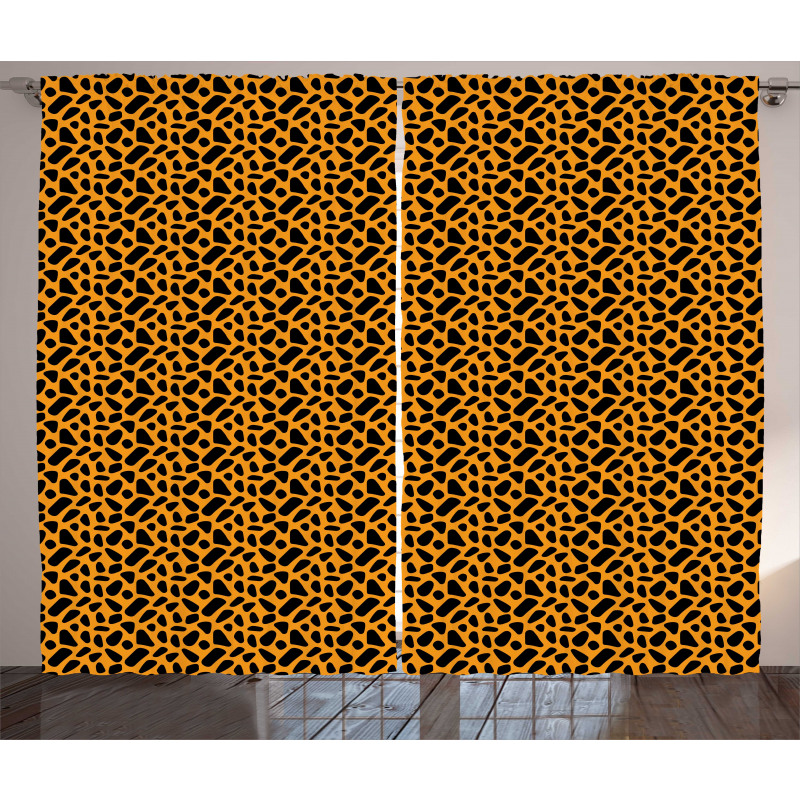 Cheetah Skin Look Motif Curtain