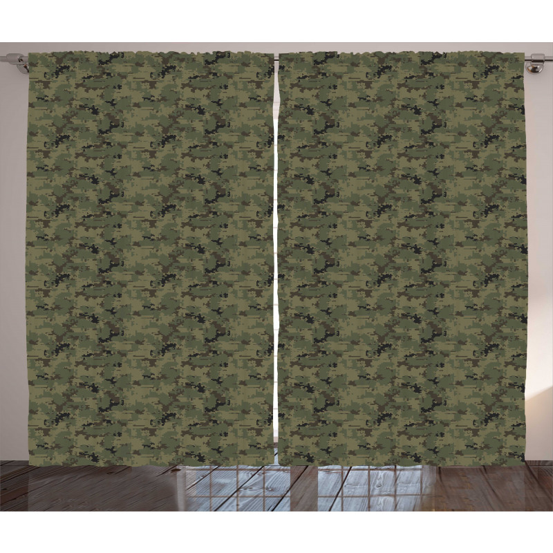 Digital Pixel Camo Curtain