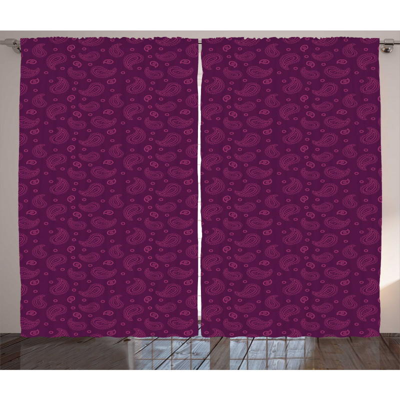 Simplistic Outline Floral Curtain