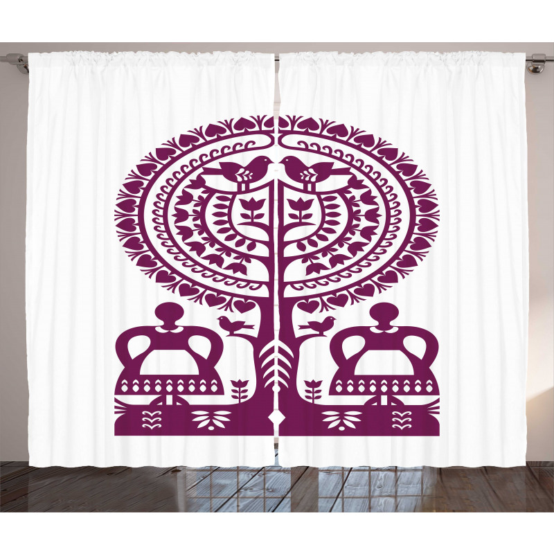 Polish Kurpie Papercuts Curtain