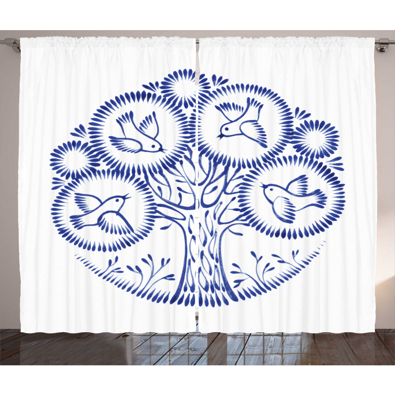 Birds in Botany Circles Curtain