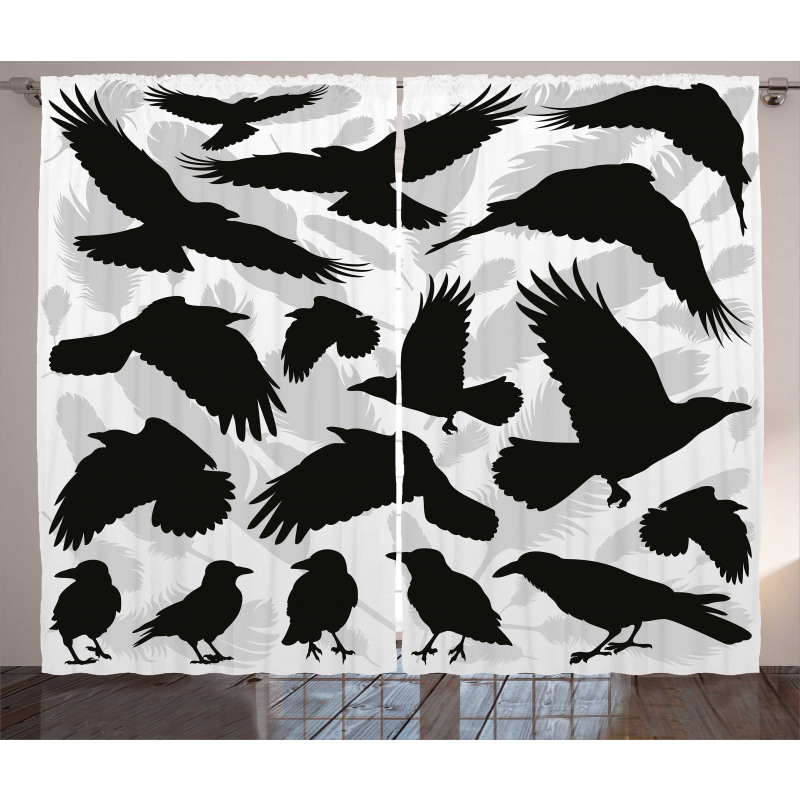 Birds and Feathers Curtain