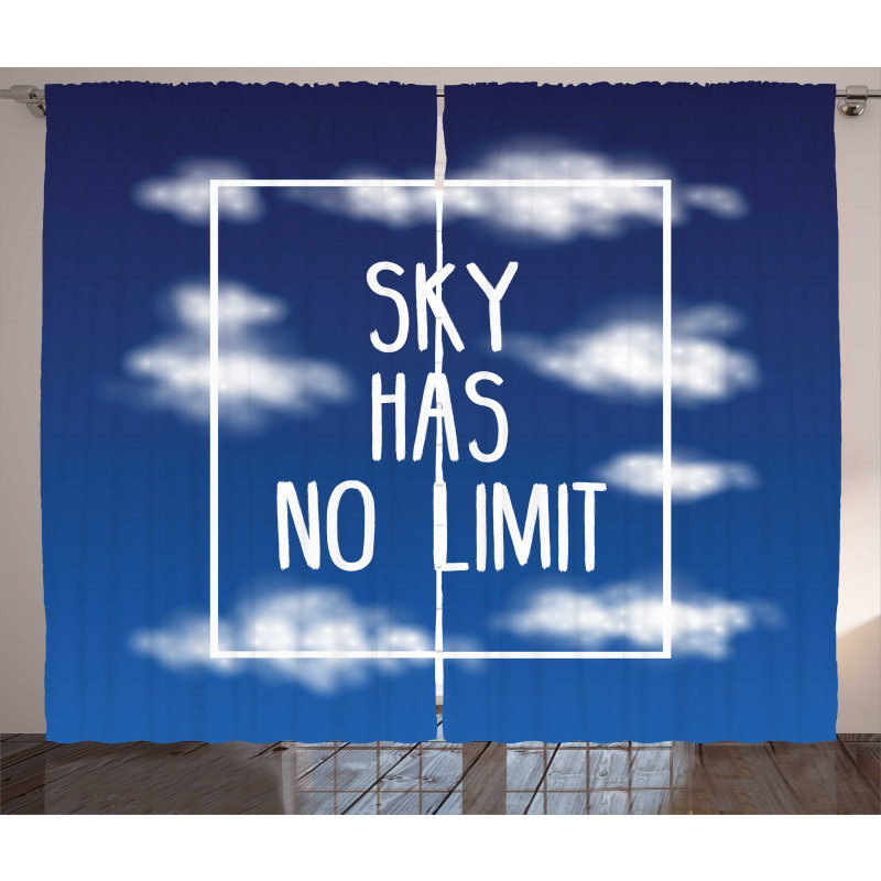 Sky Has No Limit Square Frame Curtain