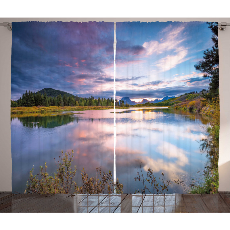 Sunset on Oxbow Bend Curtain