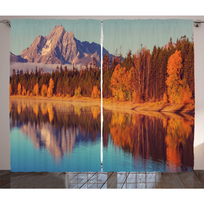 Grand Teton Fall Landscape Curtain