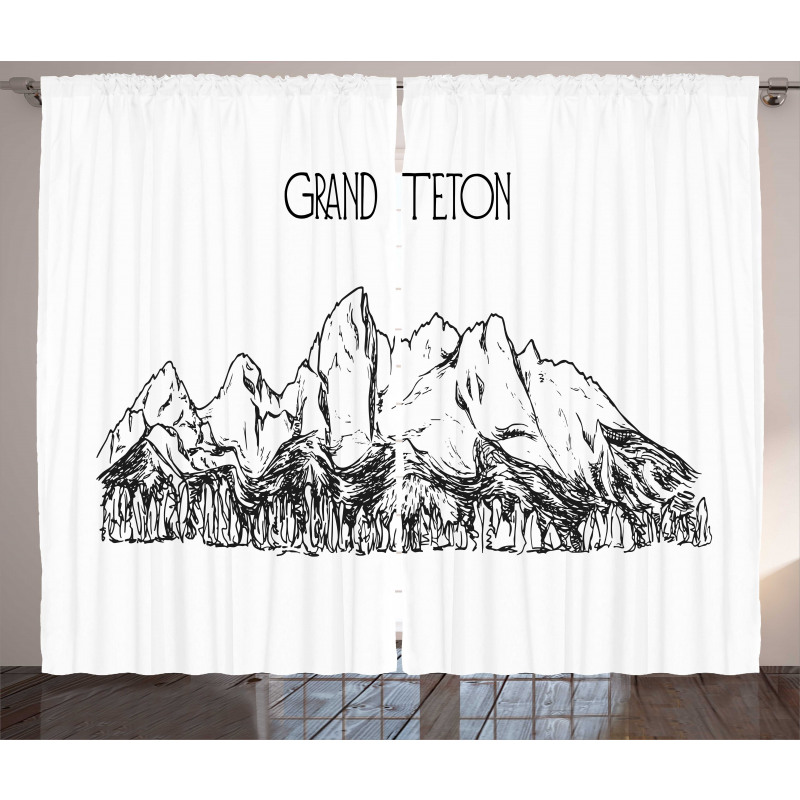 Simple Sketch Grand Teton Curtain