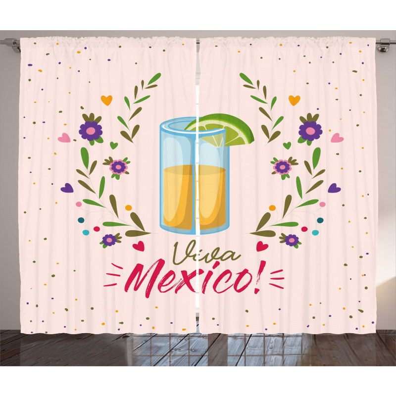 Floral Viva Mexico Curtain