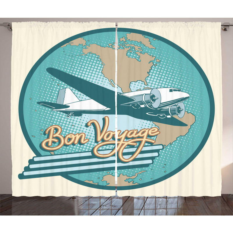 Bon Voyage and Retro Plane Curtain