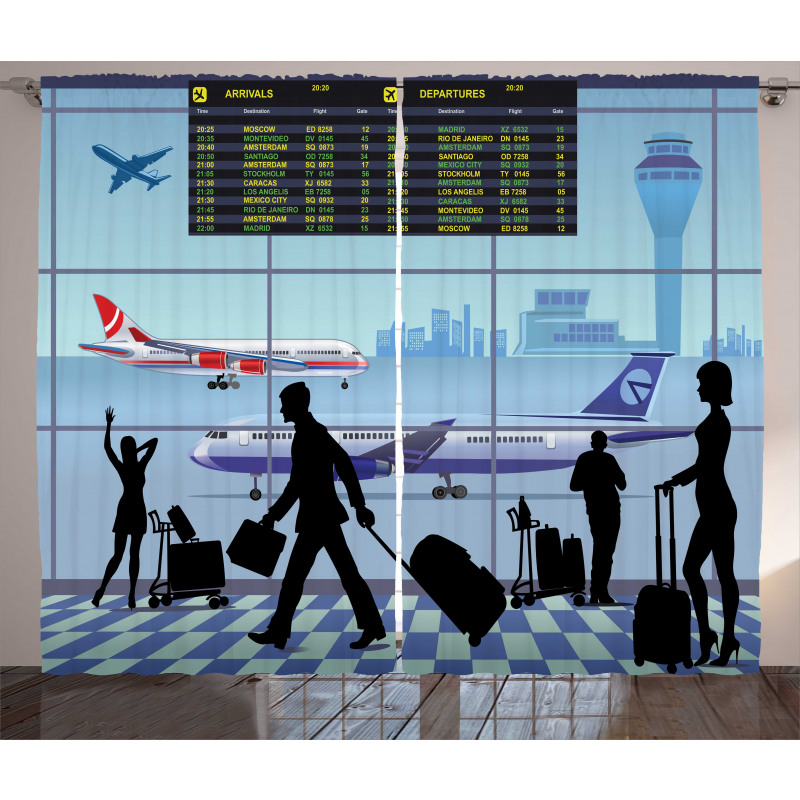 Planes People Flight Board Curtain