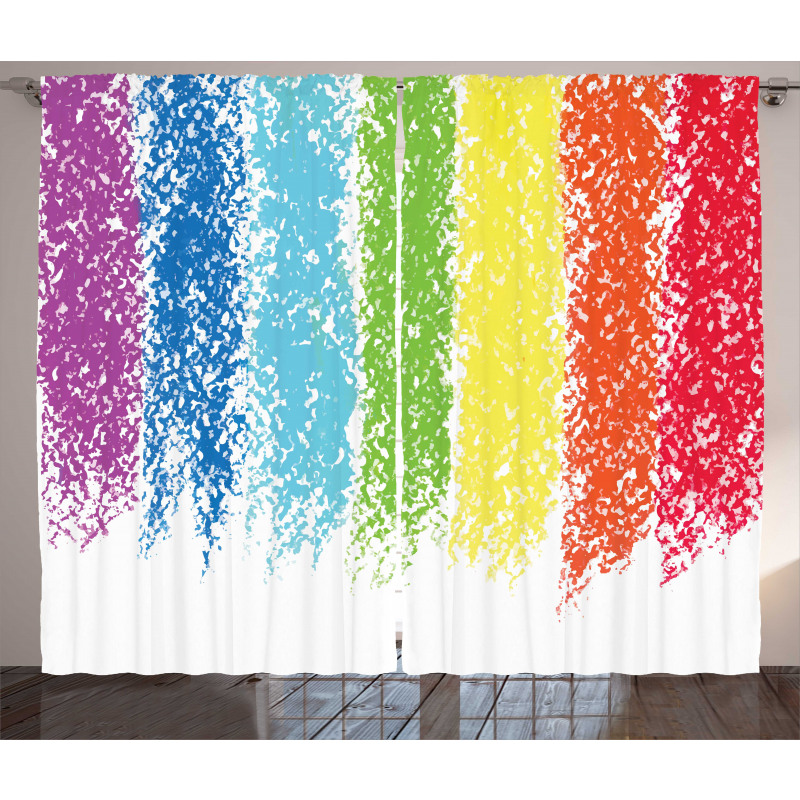 Cheerful Pastel Painting Curtain