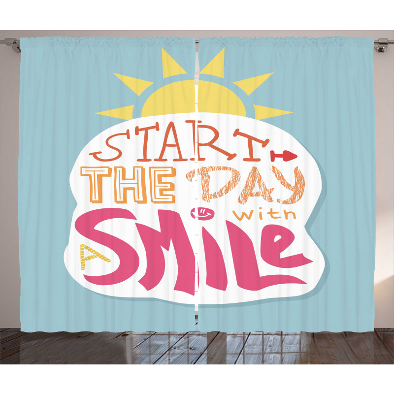 Start with a Smile Curtain