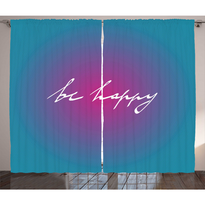 Energetic Be Happy Curtain