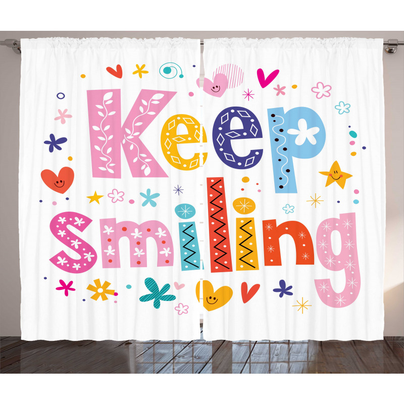 Vivid Keep Smiling Curtain