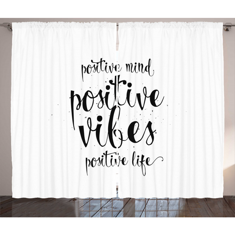 Motivational Words Curtain