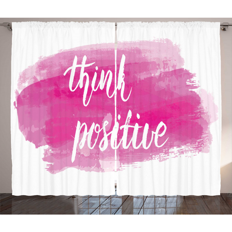 Calligraphy on Pink Curtain