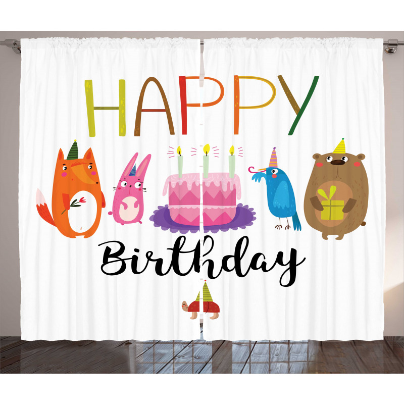 Cake Animal Friends Curtain