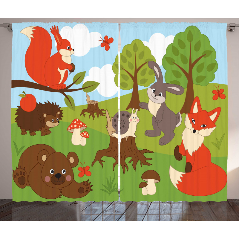 Woodland Fauna Curtain