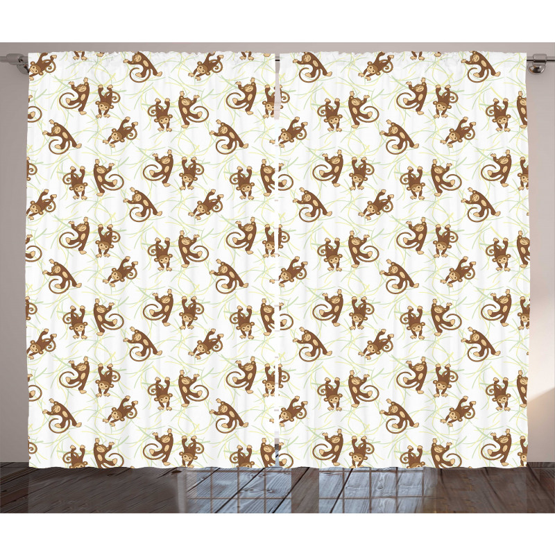 Cheerful Monkeys Curtain