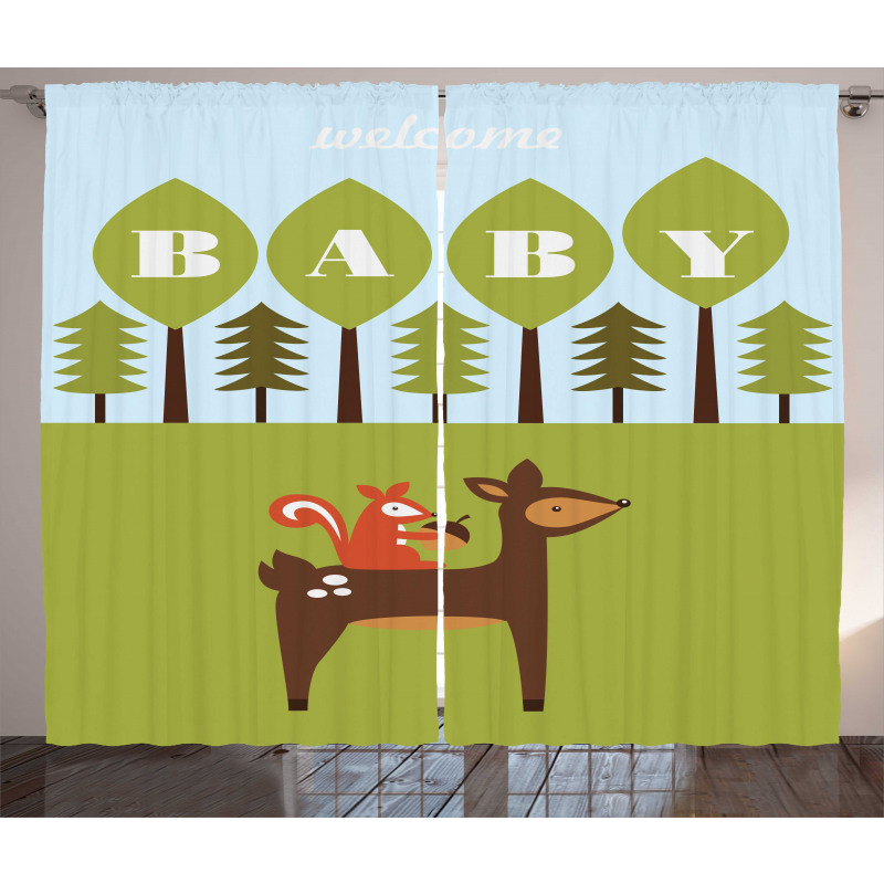 Newborn Welcome Cartoon Curtain