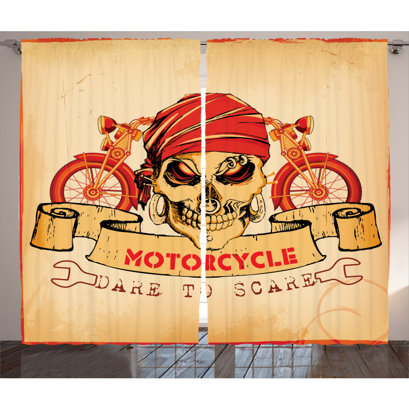 Spooky Racer Motorcycle Curtain