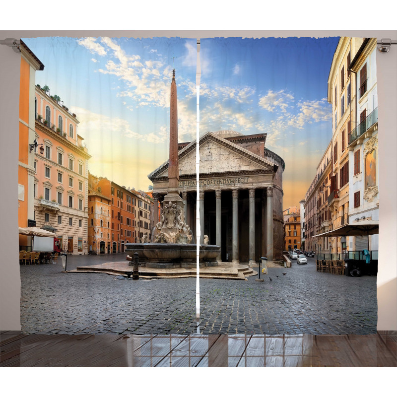 Pantheon Fountain in Rome Curtain