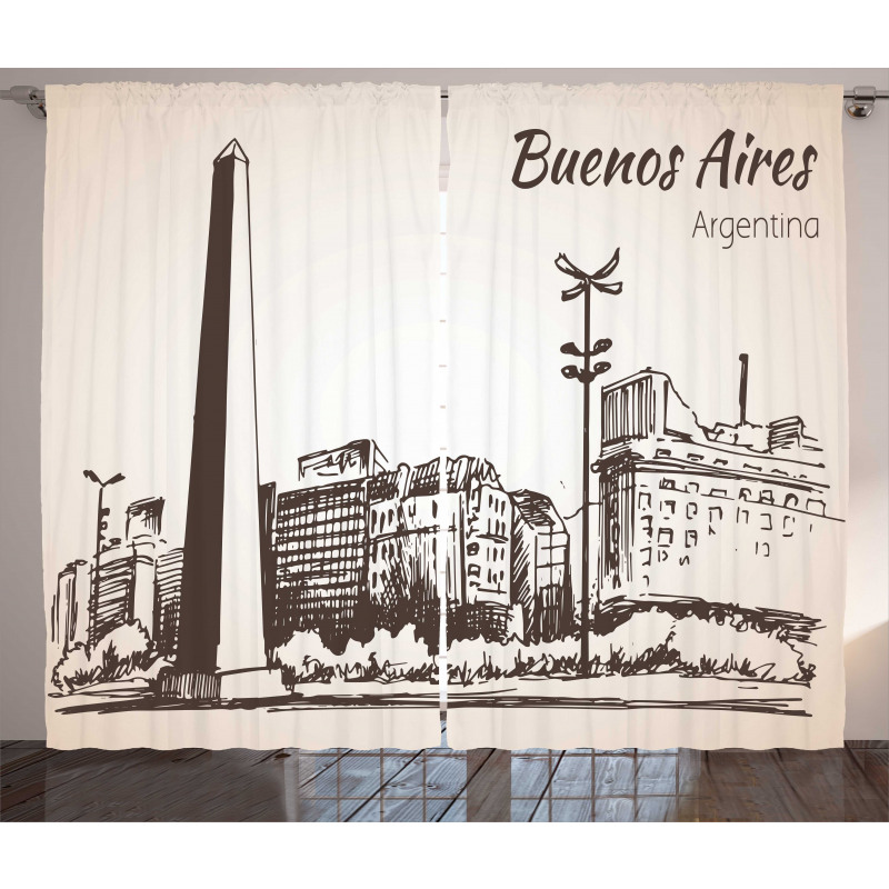 Buenos Aires City Monument Curtain