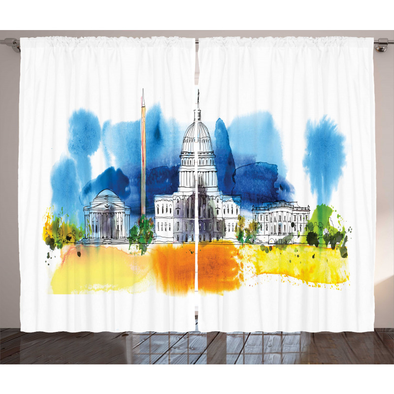 White House Paint Curtain