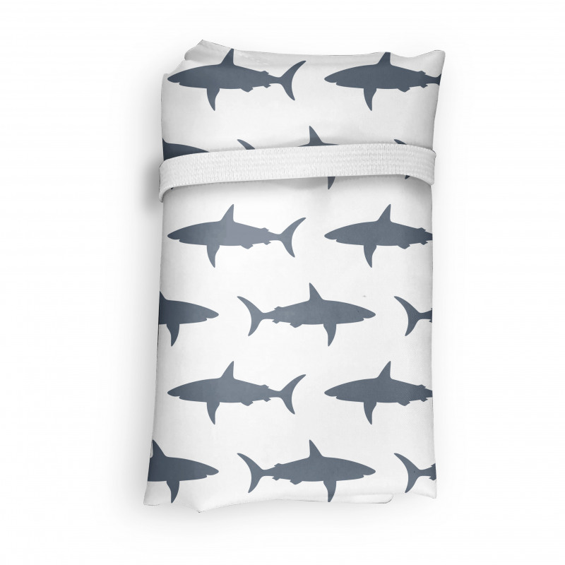 Hayvan Deseni Alışveriş Çantası Mavi Köpek Balığı Deniz